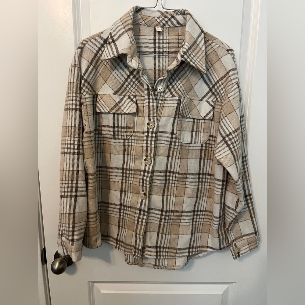 Plaid Button-Up Shirt